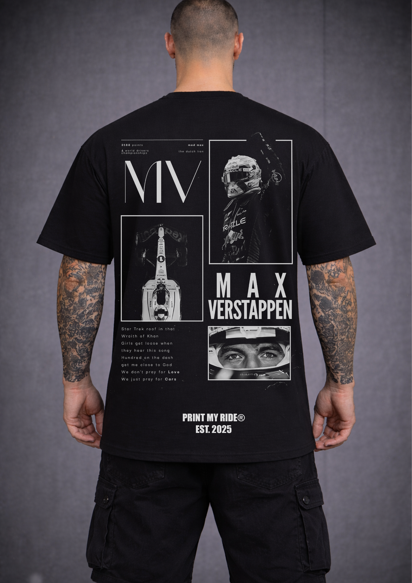MAX VERSTAPPEN™- Oversized тениска| Print My Ride