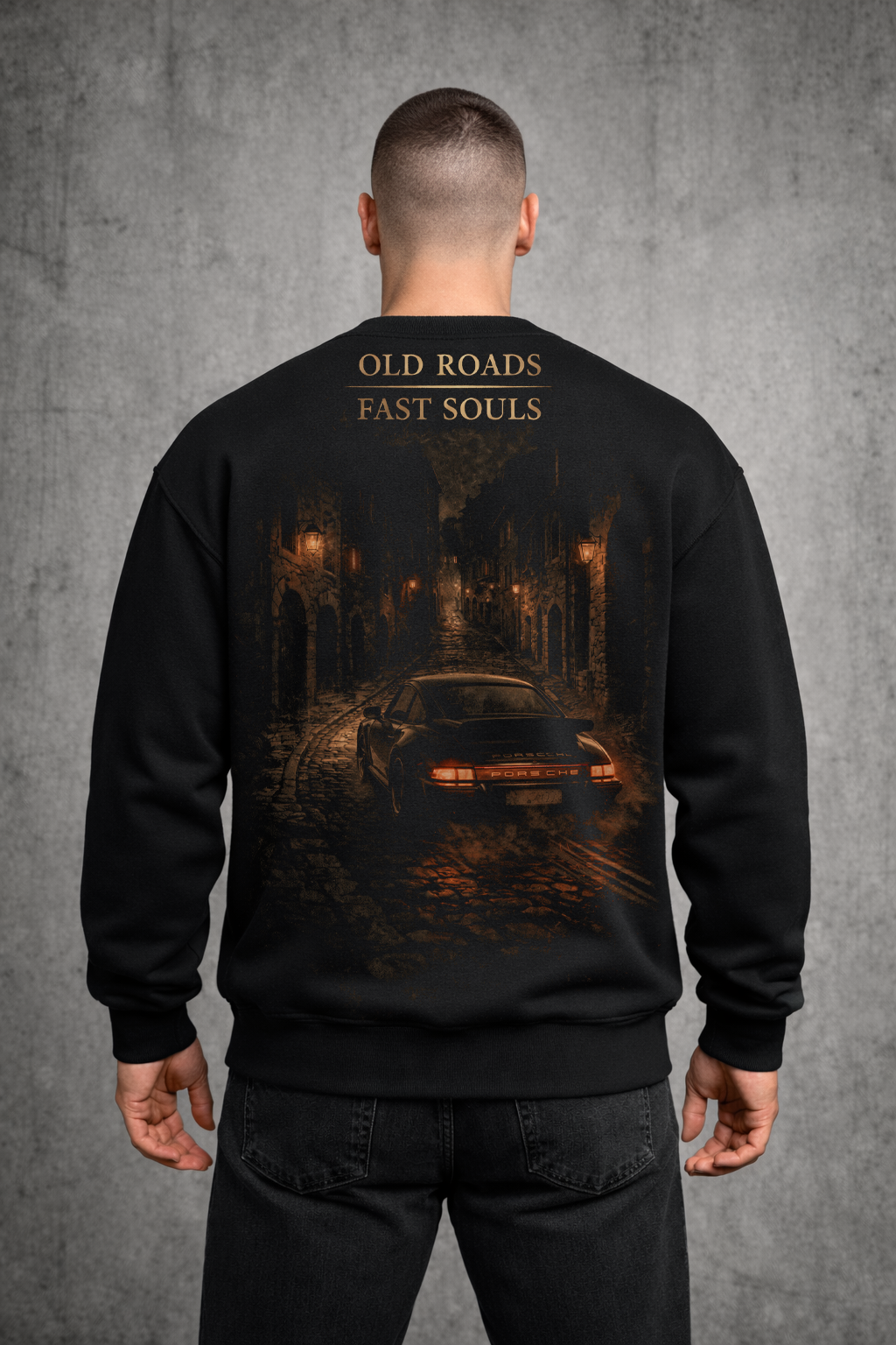 OLD ROADS, FAST SOULS™- Crewneck| Print My Ride