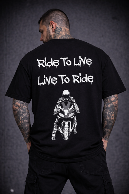RIDE TO LIVE™- Oversized тениска| Print My Ride