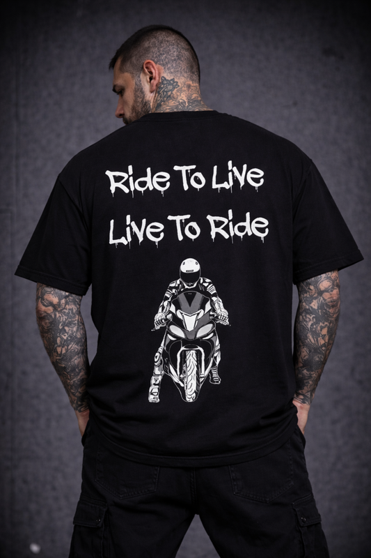 RIDE TO LIVE™- Oversized тениска| Print My Ride