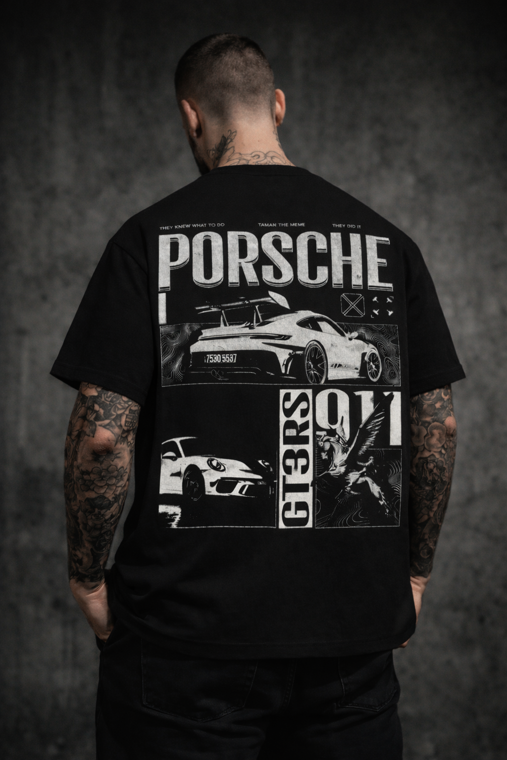 Porsche GT3 RS Tee- Oversized тениска| Print My Ride