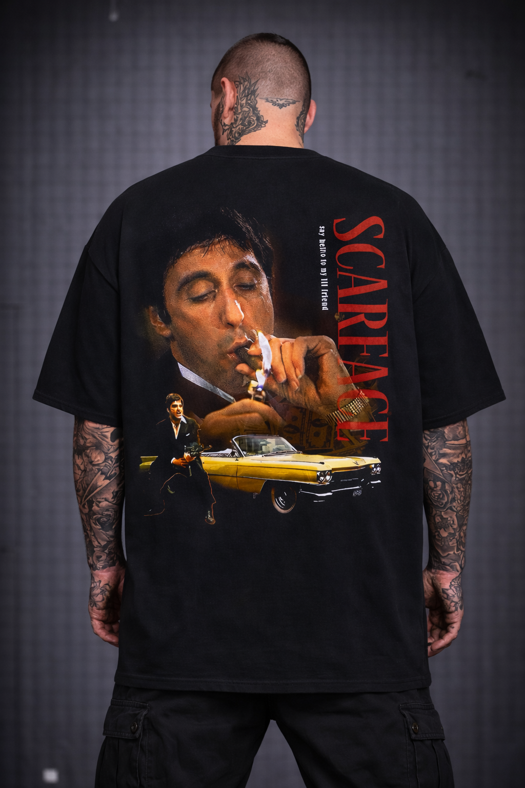 SCARFACE™- Oversized тениска| Print My Ride