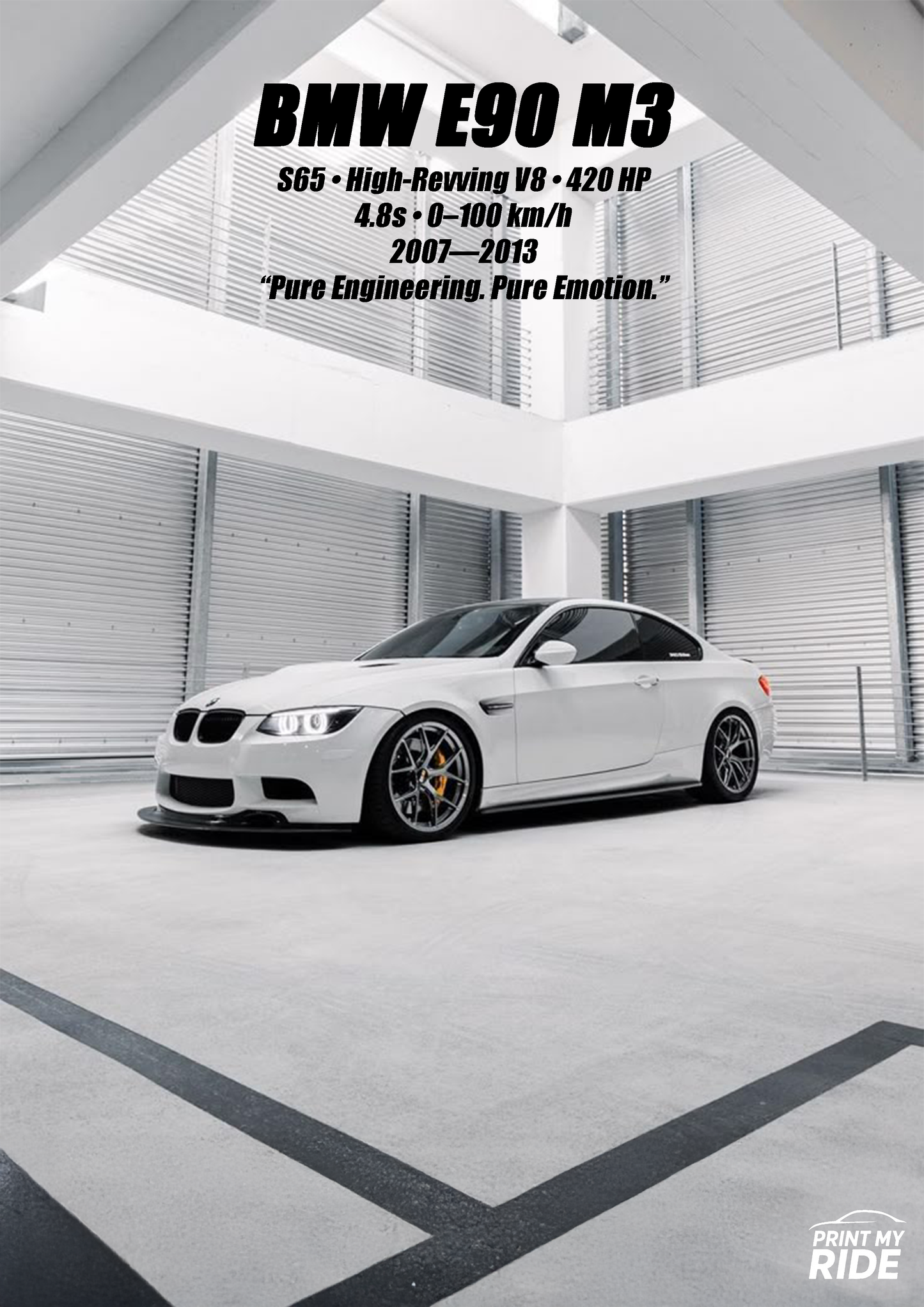 BMW M3 E90 Coupe – Premium автомобилен постер | Print My Ride